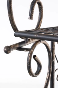 Kovová polica regál Anja - Bronzová