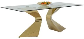 Gloria Chrome stôl 200x100cm zlatý