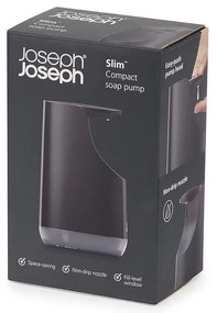 Čierny plastový dávkovač mydla 350 ml Slim – Joseph Joseph