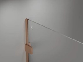 Mexen Lunar sprchová stena ľavá 140 x 200 cm, 8mm číre sklo, medená matná, 830-140-000-65-00-L