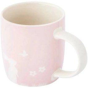 Altom Porcelánový hrnček Zajíc s motýlom, 360 ml,ružová
