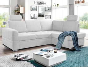 Rohová sedacia súprava Robin, svetlo šedá látka, pravý roh%