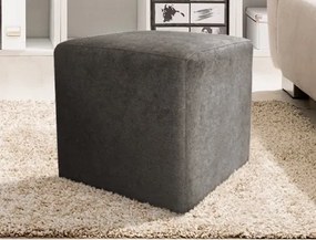 Taburet Bali, 40x40 cm, hnedá látka%