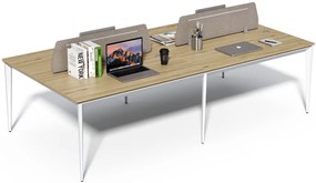 Kancelársky set pre 4 osoby Houseland Profit Max 02 2814 dub/biela