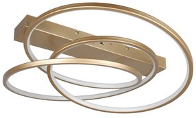 LED stmievateľné stropné svietidlo v zlatej farbe 49x64 cm Darvin – Trio