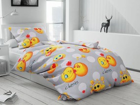 Obliečky z mikrovlákna Emoji sivé Rozmer obliečky: 70 x 90 cm | 140 x 200 cm