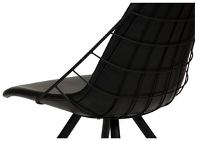 Čierna jedálenská stolička z imitácié kože DAN-FORM Denmark Sway