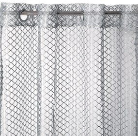 ZÁCLONA NA KRÚŽKOCH AIDEN 140X250 CM STRIEBORNÁ