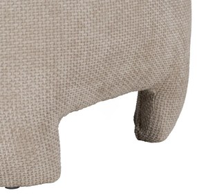 Béžový ženilkový taburet – Ixia