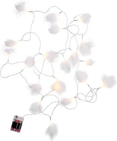FEATHERS LED Svetelná reťaz s USB pierka 20 svetiel