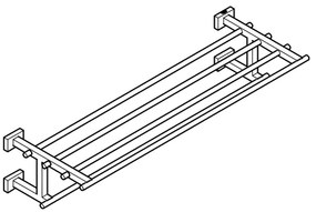 GROHE 40512001 - Multivešiak na uteráky ESSENTIALS CUBE 600 mm lesklý chróm