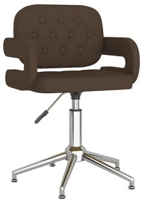 Otočná kancelárska stolička hnedá umelá koža 3089219