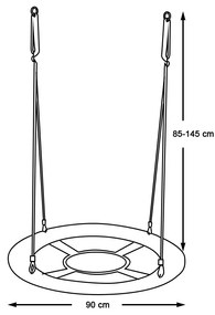 Hojdací kruh bocianie hniezdo, 90 cm, modrý