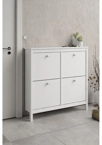 Biela výklopná skrinka na topánky Madrid – Tvilum