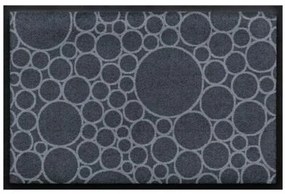 Geometrické vzory- premium rohožka - sivé kruhy (Vyberte veľkosť: 75*50 cm)