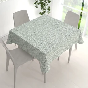 Biante Bavlnený štvorcový obrus Sandra SA-627 Pastelovo zelená mozaika na bielom 140x140 cm