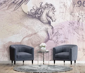 Gario Fototapeta Pegasus, okrídlený kôň, abstraktné Materiál: Vliesová, Rozmery: 150 x 105 cm