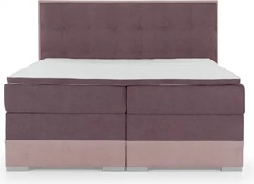 Posteľ Boxspring Damasia 200 x 180, sivá / modrá (DMS 09)