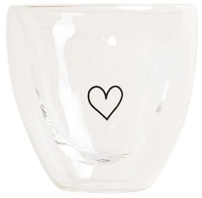 Eulenschnitt Dvojstenný pohárik na espresso Heart 100 ml