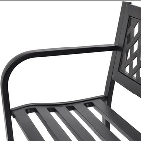 Záhradná lavička, s mriežkovaným operadlom