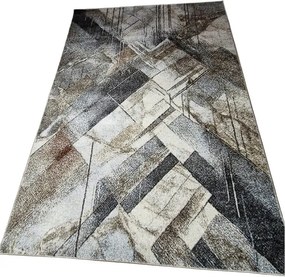 HU Sivo-béžový moderný koberec Villa 856 Rozmer: 60x100 cm