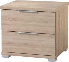Nočný stolík s 2 zásuvkami Smilla, výška 43 cm, dub sonoma