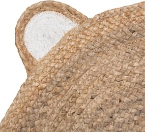 AKCIA Detský jutový koberec BEAR HEAD 100 cm II. akosť