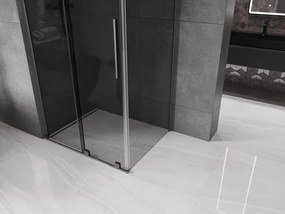 Mexen Velar L, sprchový kút s posuvnými dverami 100 x 90 cm, 8mm šedé sklo, grafit brúsený, 871-100-090-43-66