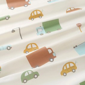 Goldea detská bavlnená napínacia plachta - svet autíčok 200 x 200 cm