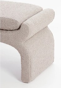 Béžová lavica z textílie buklé Nafya – Light &amp; Living