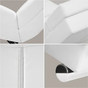 Leňoška LONDON, 186x55x89cm, biela Casaria