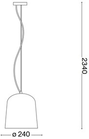 Ideal Lux - Luster na lanku BISTRO 1xE27/60W/230V pr. 24 cm dymová