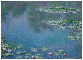 Sklenený obraz - Claude Monet, Water Lilies, reprodukcia (70x50 cm)