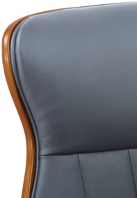 Design-Shop Kancelárska stolička Melilla - drevo orech - Sivá
