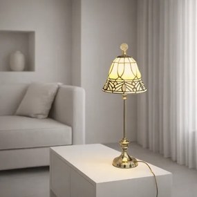 Stolná lampa Tiffany ANTIK SLENDER Metal Base Crystal 50*Ø18