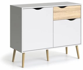 Biela komoda OSLO 75387 s 1 zásuvkou