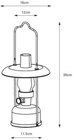 Markslöjd 108893-LED Stmievateľná nabíjacia lampa FANOS LED/2,5W/3,7V 4000 mAh IP44 čierna