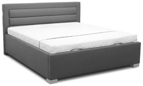 Čalúnená posteľ s elektrickým otváraním úložného priestoru IKARUS 140 Farba: eko sivá
