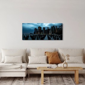 Obraz - Pohľad na mrakodrapy New Yorku (120x50 cm)