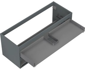 Mexen Box-A, závesná skrinka 120 cm, 2 zásuvky, grafitová matná, 91AX0-1200-470-2-66