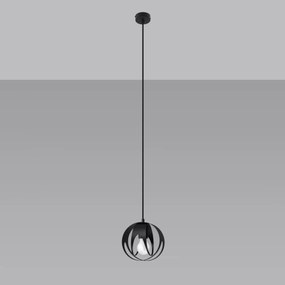 Závesné svietidlo Tulos 1, 1x čierne kovové tienidlo