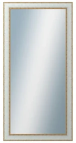 DANTIK - Zrkadlo v rámu, rozmer s rámom 50x100 cm z lišty DOPRODEJMETAL bielozlatá (3023)