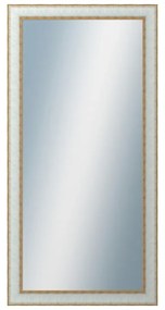 DANTIK - Zrkadlo v rámu, rozmer s rámom 50x100 cm z lišty DOPRODEJMETAL bielozlatá (3023)