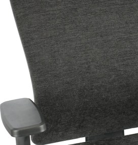 Kancelárska otočná stolička LEOS — sieť / látka, čierna