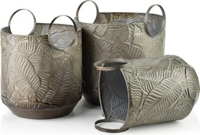 Sada 3 ks květináčů MARINA IX hnědá