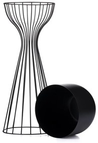 Kvetináč na stojane LOFT V 56 cm čierny