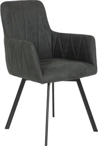 Otočná jedálenská stolička Gesa, antracitová vintage optika kože%