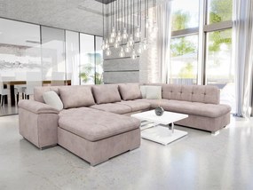 Rohová sedacia súprava Tony Bis Premium, Dostupné poťahy: Zoya 03 + Zoya 03 + Mokka 03, Strana: Ľavá - U
