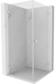 Mexen Lunar-B Duo výklopný sprchový kút 70 x 70 cm, číre sklo, brúsená oceľ, 832-070L-070P-97-00