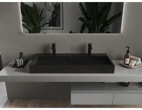 Mexen Ava, umývadlo na dosku z konglomerátu 2/O 100 x 46 cm, čierna matná, 23011072